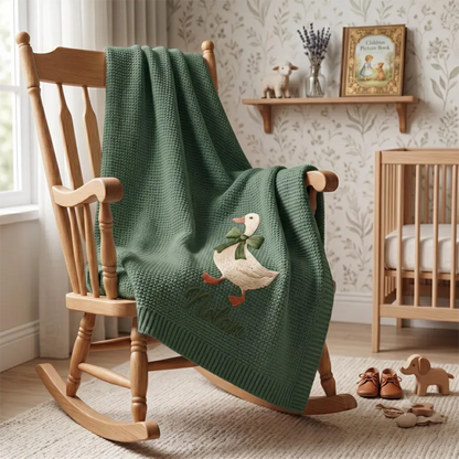 Custom Goose Baby Blanket with Name
