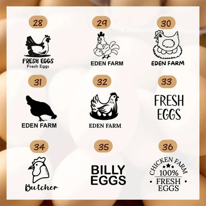 Custom Egg Stamp, Personalised Eggs Stamp