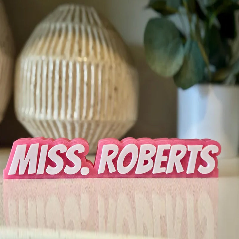 Personalized Teacher Name Plate
