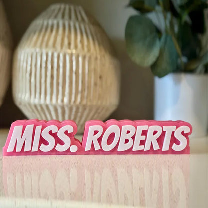 Personalized Teacher Name Plate