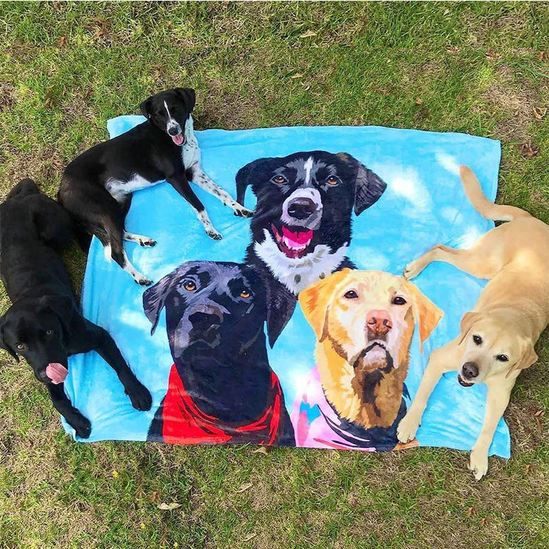 Pet Memorial Gifts Custom Printed Blanket-Photo Blanket Dog Blanket