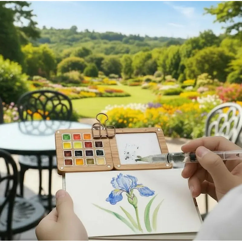 Portable watercolor set, Creative gift idea, Art supplies for journaling