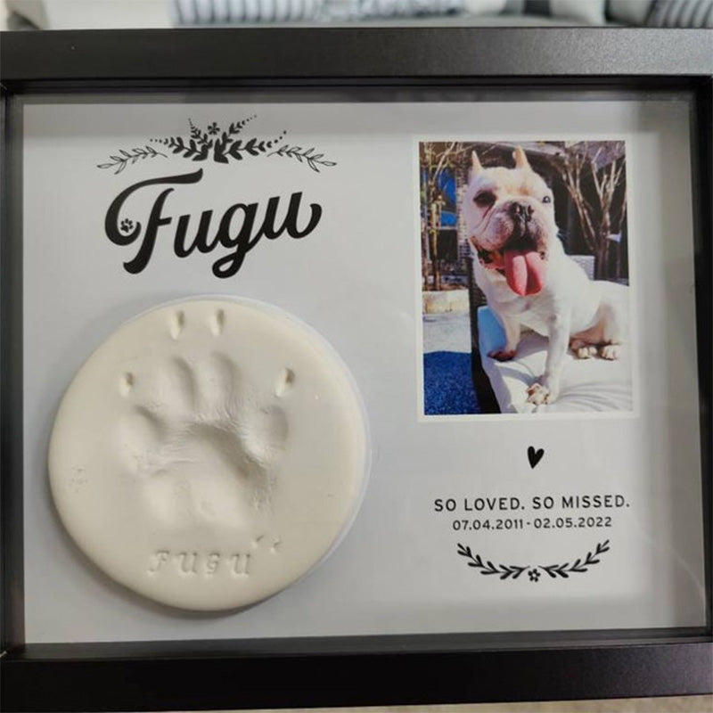 Pet Memorial Paw Print Holder Shadow Box