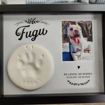 Pet Memorial Paw Print Holder Shadow Box
