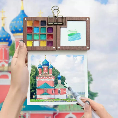 Portable watercolor set, Creative gift idea, Art supplies for journaling