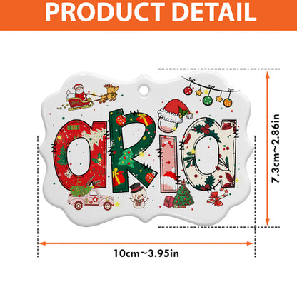 Personalized Christmas Ornaments, Custom Kid Name Ornament