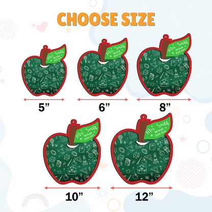 Personalized Teacher Apple Magnet with Studen's name, Teacher Appreciation Gifts