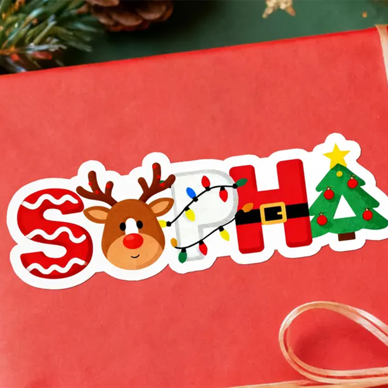 Personalized Christmas Present Labels/Custom Name Tags/Christmas Sticker