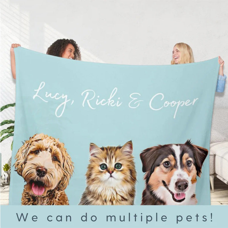 Pet Memorial Gifts Custom Printed Blanket-Photo Blanket Dog Blanket