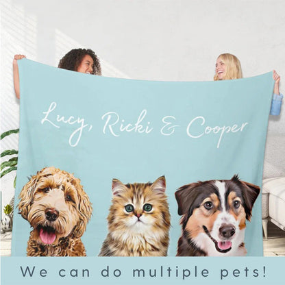 Pet Memorial Gifts Custom Printed Blanket-Photo Blanket Dog Blanket