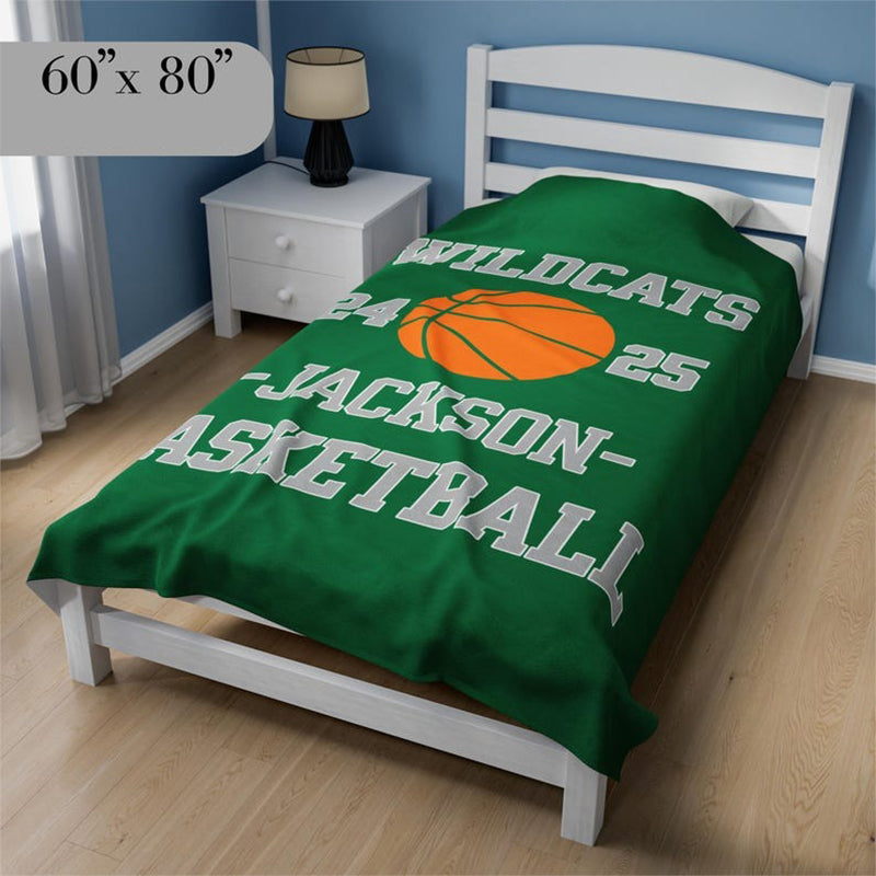 Personalized Basketball Blanket Custom Basketball