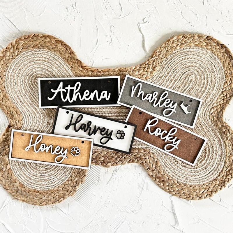 Personalized Dog Name Plate, Kennel Name Sign, Dog Crate Name Plaque