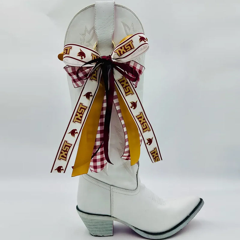 Boot Bow Sets Personalized University College,Game Day