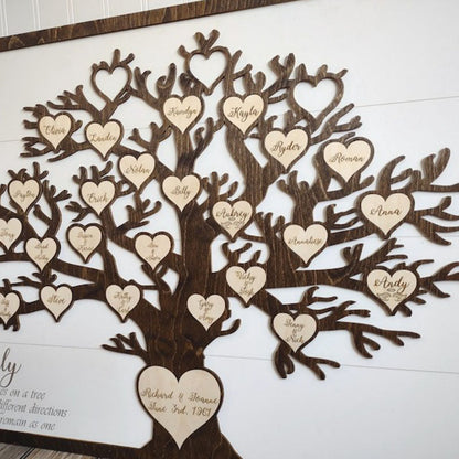 Personalized Christmas Gift Family Tree Sign