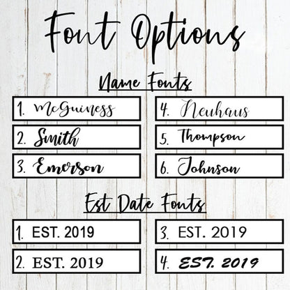 Wedding Gift  Family Name Sign  Bridal Shower Gift  Last Name Sign