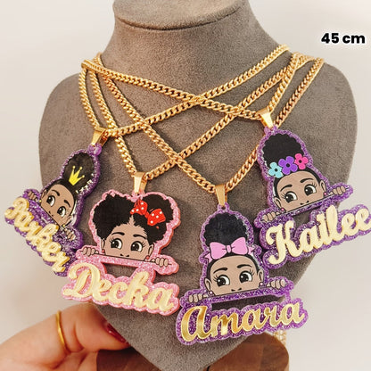 Custom Acrylic Name Necklace Featuring