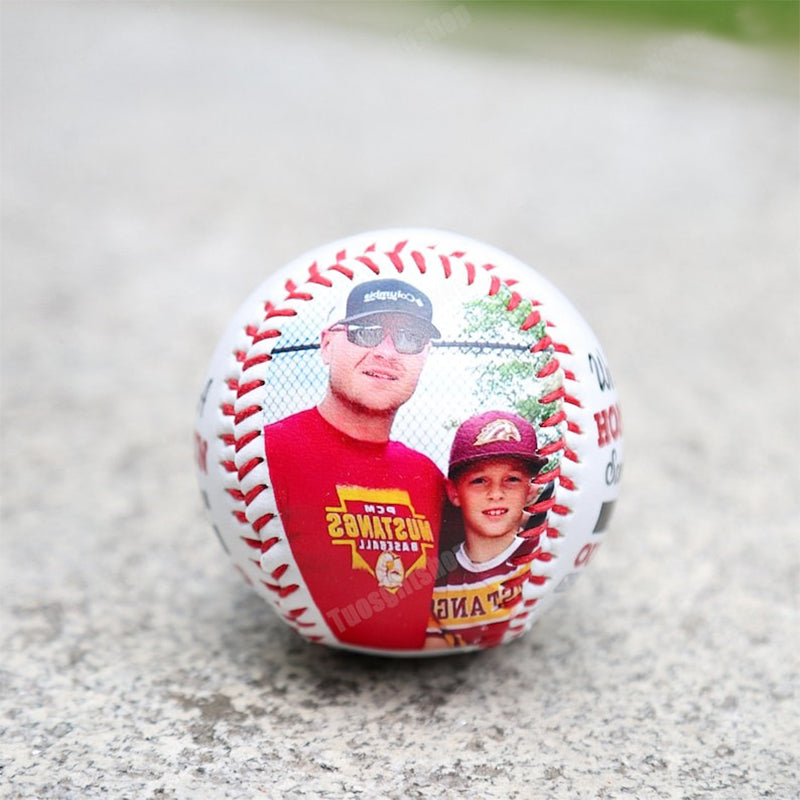 Custom Photo Baseball, Personalized Baseball, New Dad Gift