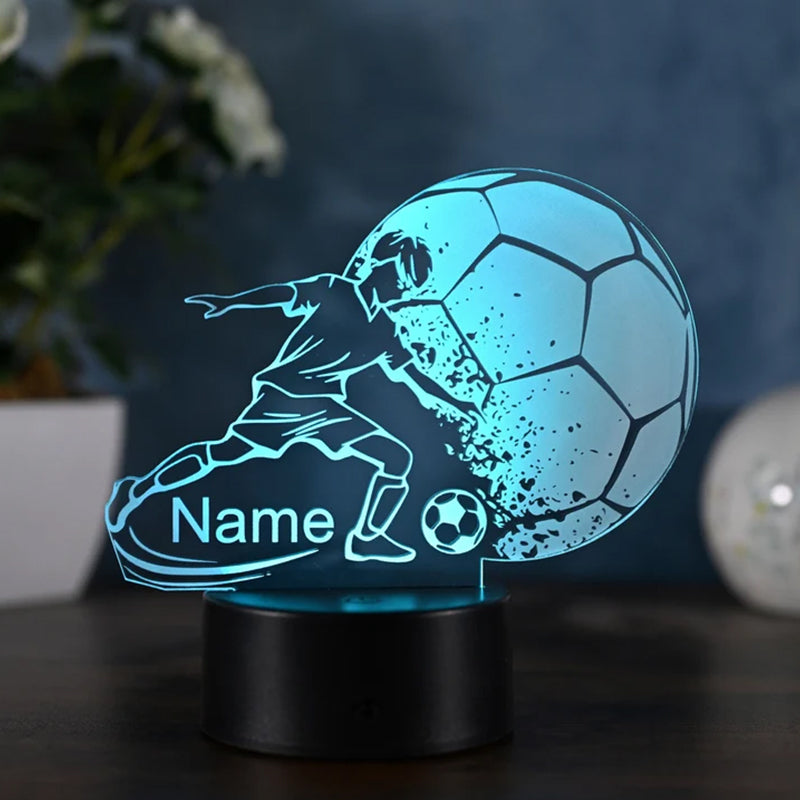 Personalized Soccer Lamp - Unique Bedroom Night Light