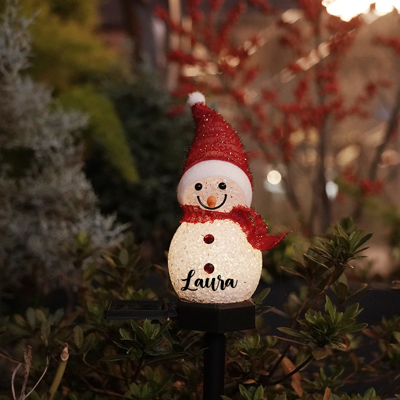 Christmas Snowman Solar Light