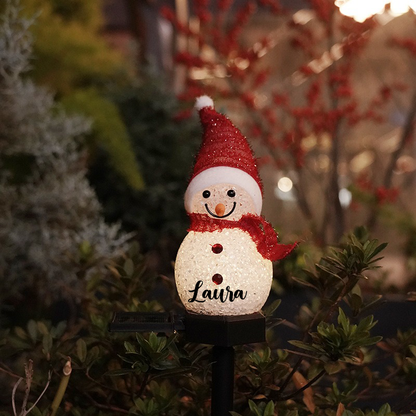 Christmas Snowman Solar Light