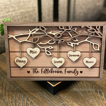 Personalized Wooden Sign Couples Custom Wood Sign Personalized Wooden Family Tree Sign