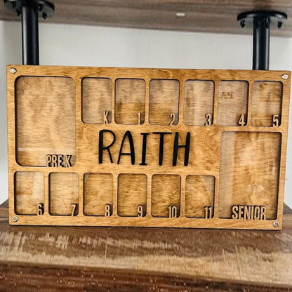 Customized Wood Photo Collage School Years Photo Frame Wallet Photos Graduation Gift