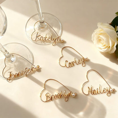 Personalized Name Charms, Wine Glass Charms