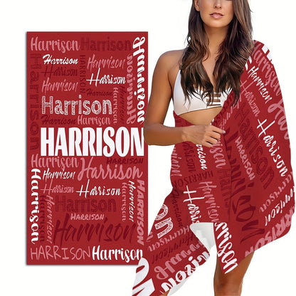 Customizable Beach Towel,  Super Absorbent Polyester 100%