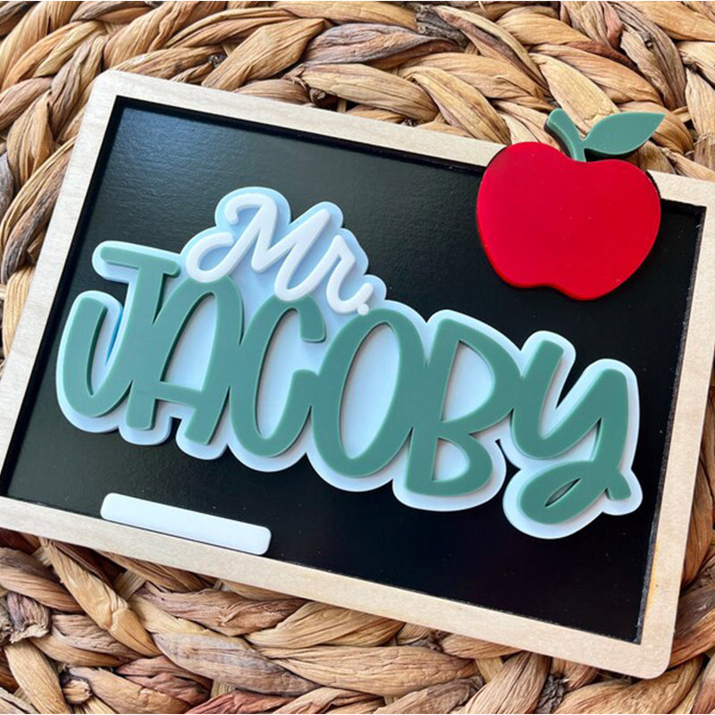 Personalized Teacher Desk Name Plate, Teacher Appreciation Gift