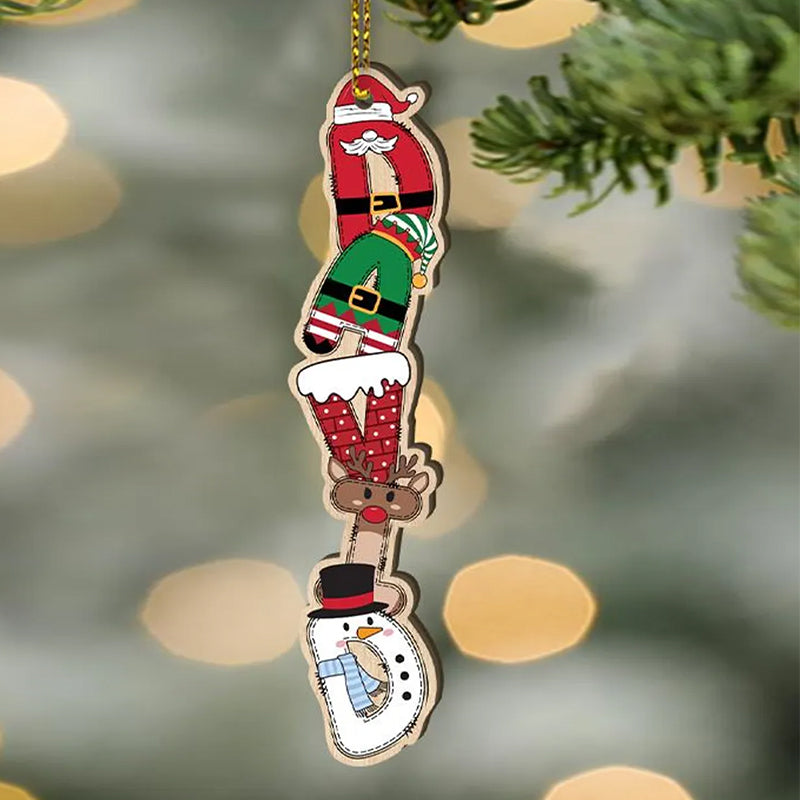 Custom Christmas Name Letter Ornament, Stocking Tag