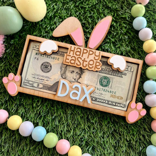 Bunny Easter Money Holder: Acrylic Easter Basket Gift for Kid