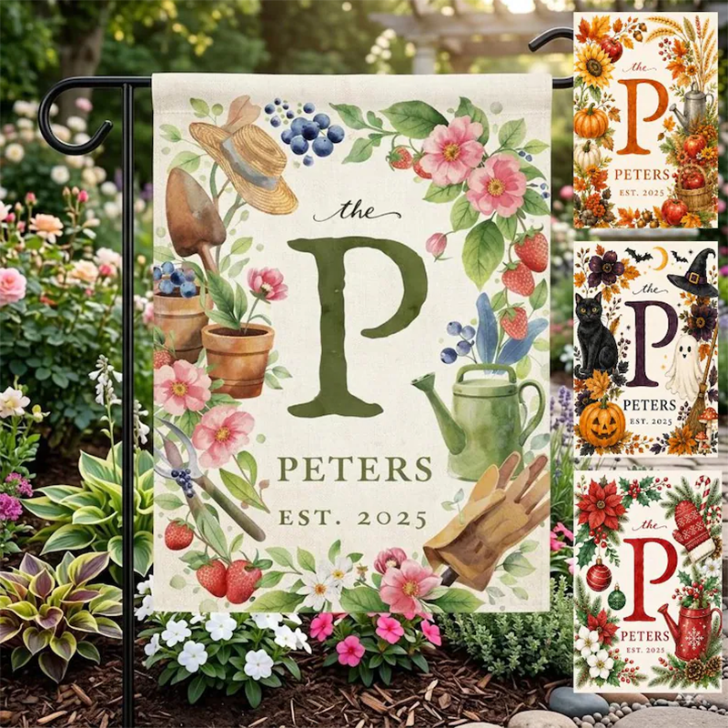Personalized Garden Flag, Custom Yard Decor