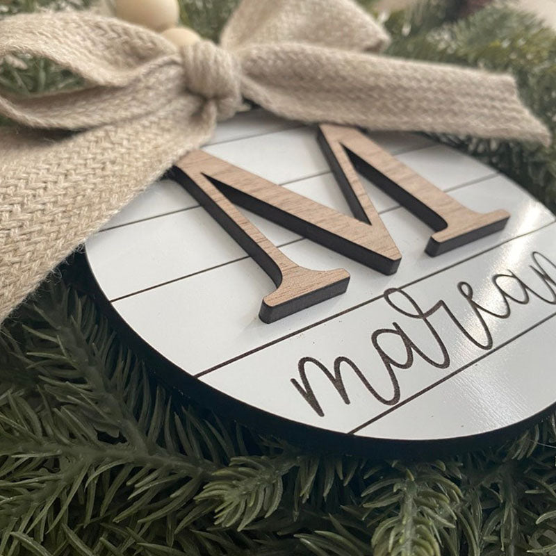 Family Name Christmas Ornament | Last Name | Monogram