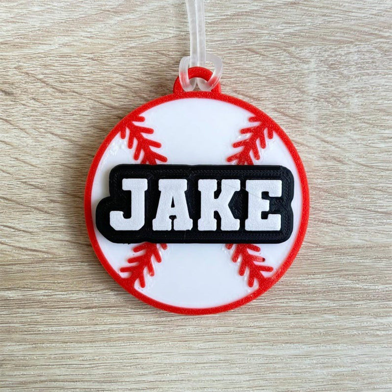 Personalized Sport Bag Tag Basketball Golf Volleyball Soccer Hockey Baseball Basketball Football Name Tag