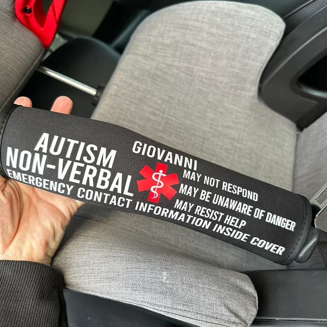 Autism Awareness Medical Alert Seatbelt Cover