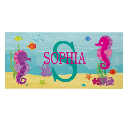 Personalized Kids Beach Towel - Fun Beach Designs - Gift For Girls Or Boys
