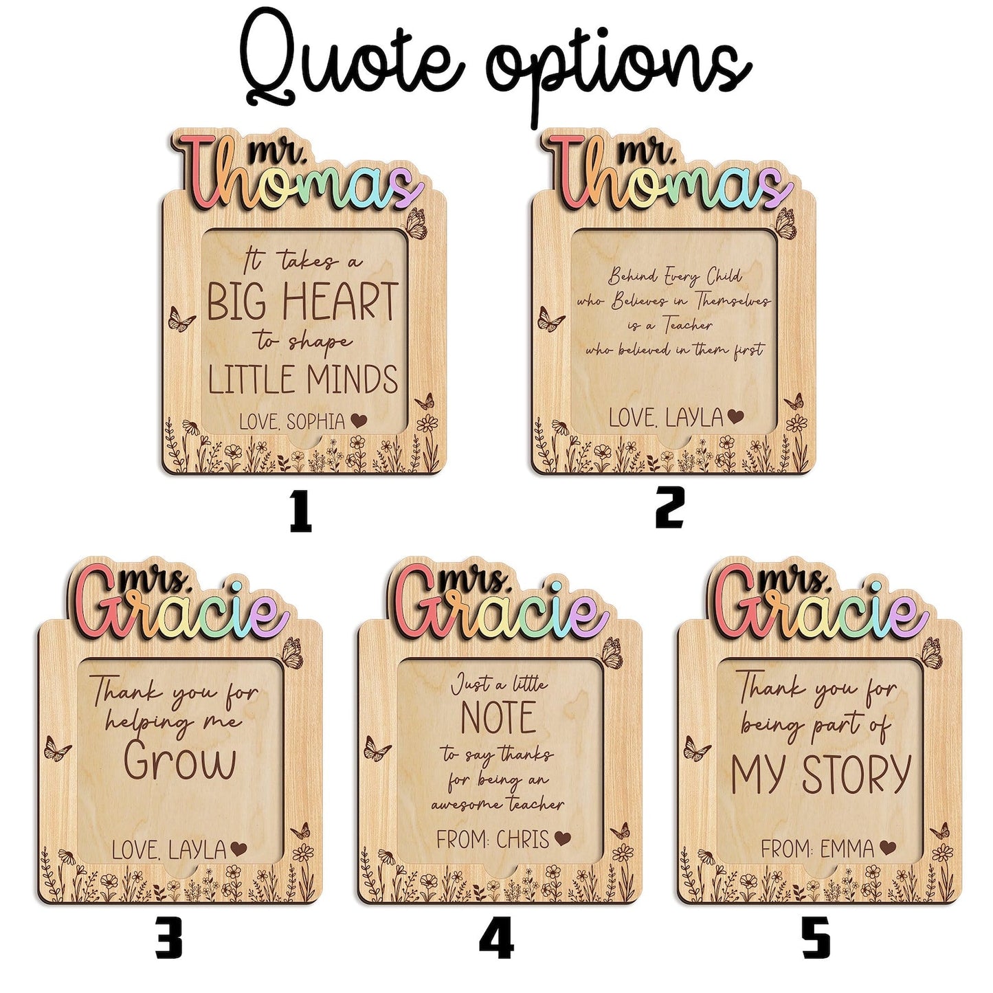 Custom Sticky Note Holder, Personalized Teacher Gifts, Teacher Appreciation Gift