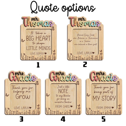 Custom Sticky Note Holder, Personalized Teacher Gifts, Teacher Appreciation Gift