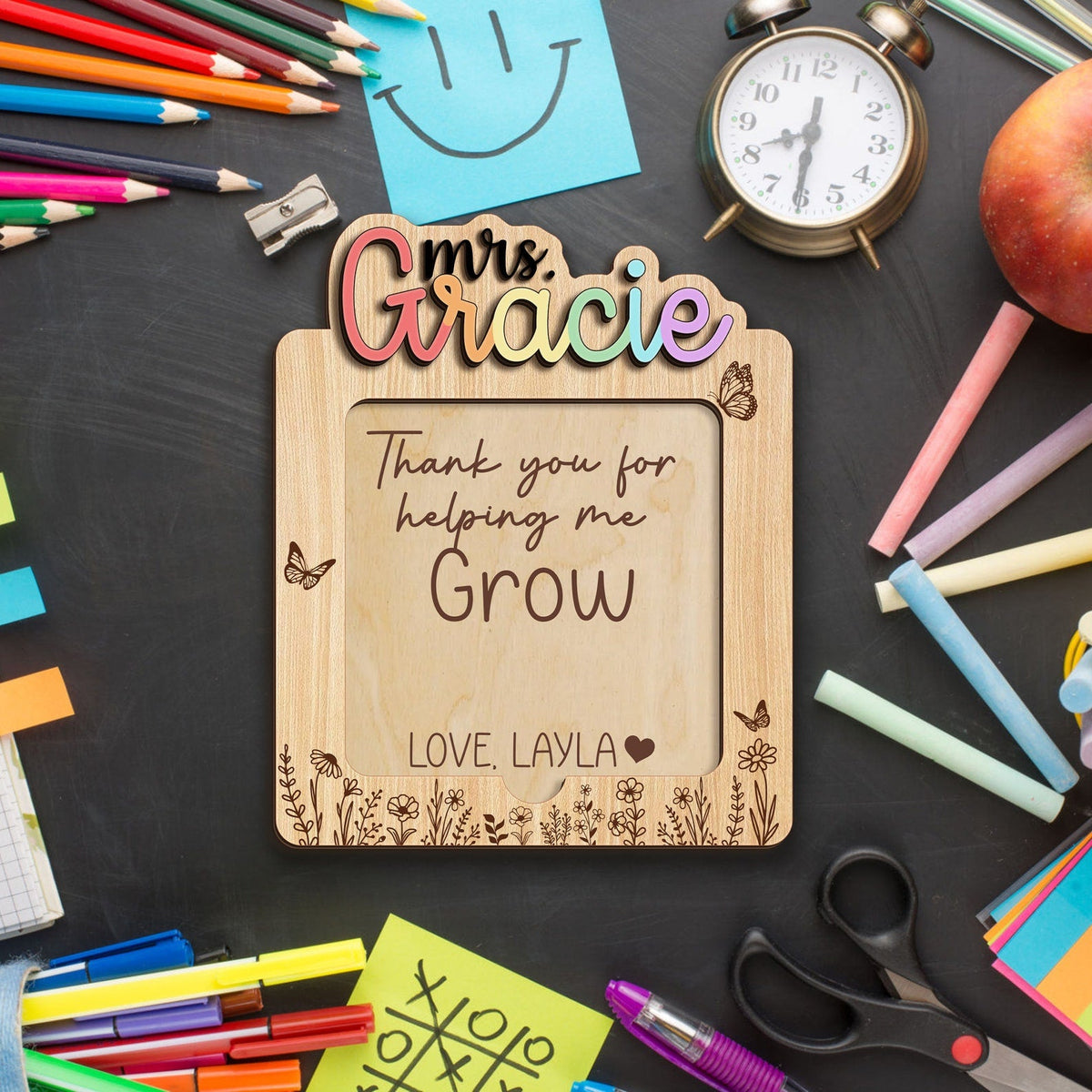 Custom Sticky Note Holder, Personalized Teacher Gifts, Teacher Appreciation Gift