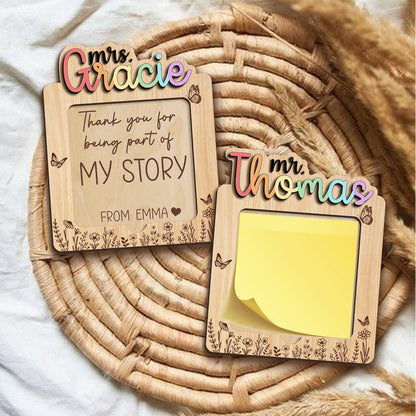 Custom Sticky Note Holder, Personalized Teacher Gifts, Teacher Appreciation Gift