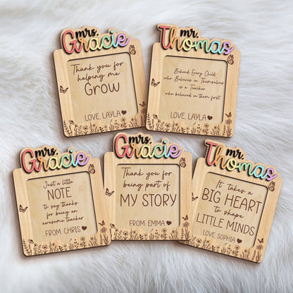 Custom Sticky Note Holder, Personalized Teacher Gifts, Teacher Appreciation Gift