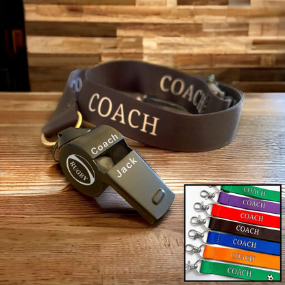 Personalised Stainless Steel Whistle Coach Referee PE Teacher Gift Custom Sports
