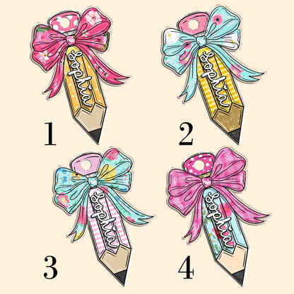 Back To School Kids Gift, Personalized Kids Name Keychain, Backpack Kids Name Tag