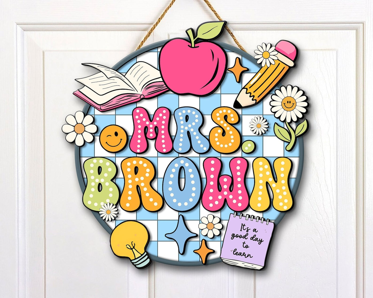 Personalized Teacher Gifts, 3D Teacher Door Sign, Teacher Welcome Sign