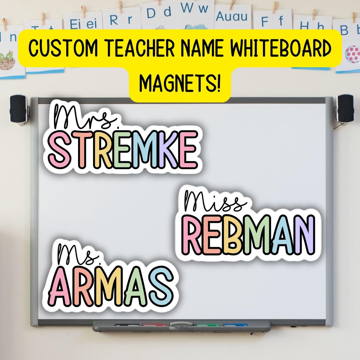 Custom teacher magnet classroom magnet gift Teacher name
