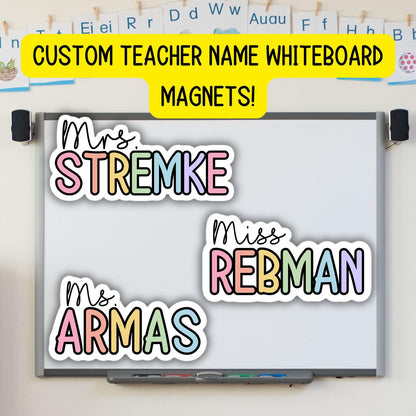 Custom teacher magnet classroom magnet gift Teacher name