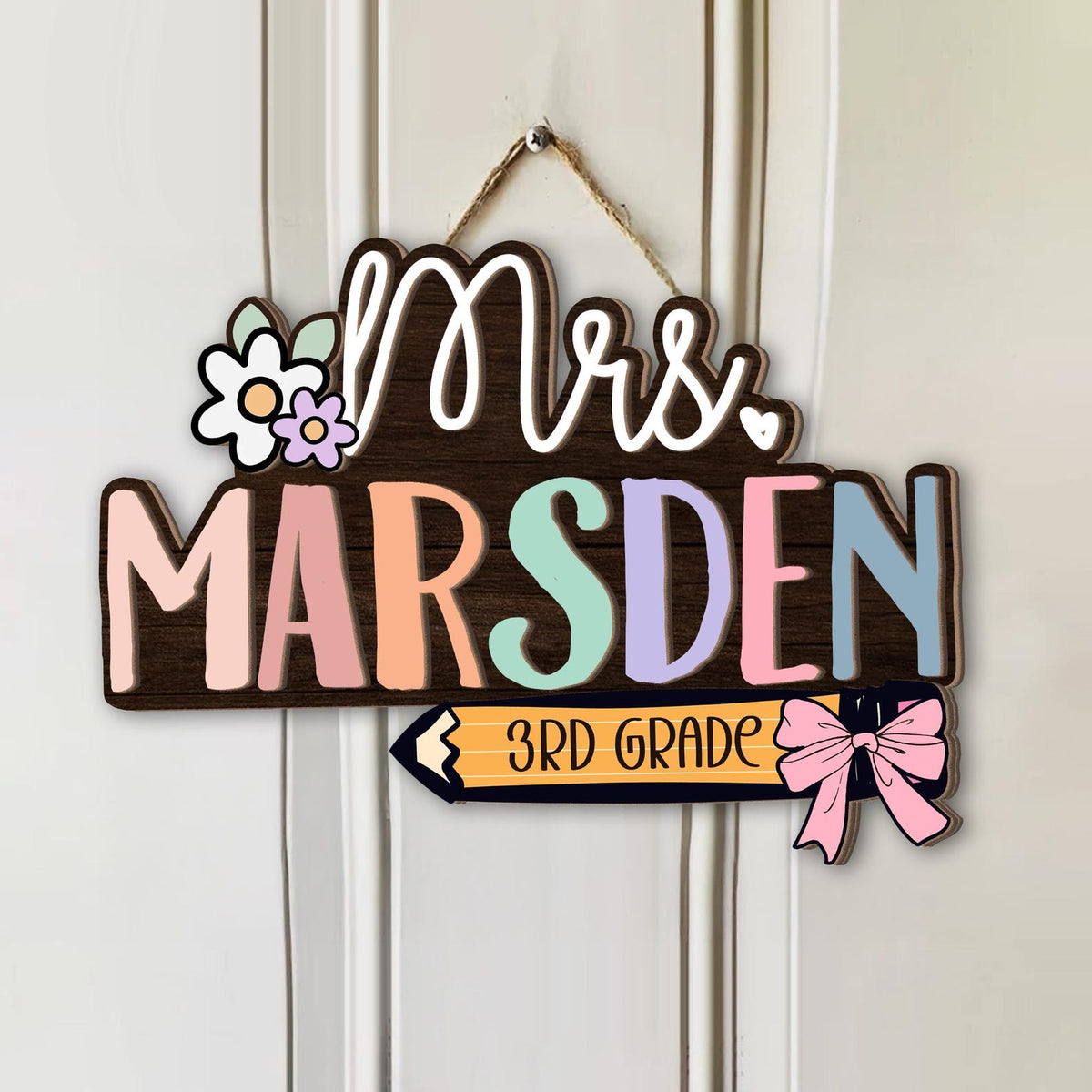 Custom Teacher Name Sign, Custom Teacher Door Sign, Teacher Appreciation Gift