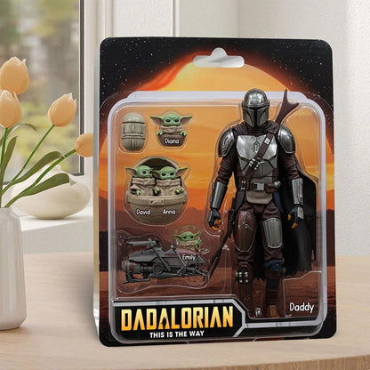 Personalized Father Day Acrylic Plaque, Star Wars Dadalorian Figure Acrylic Block