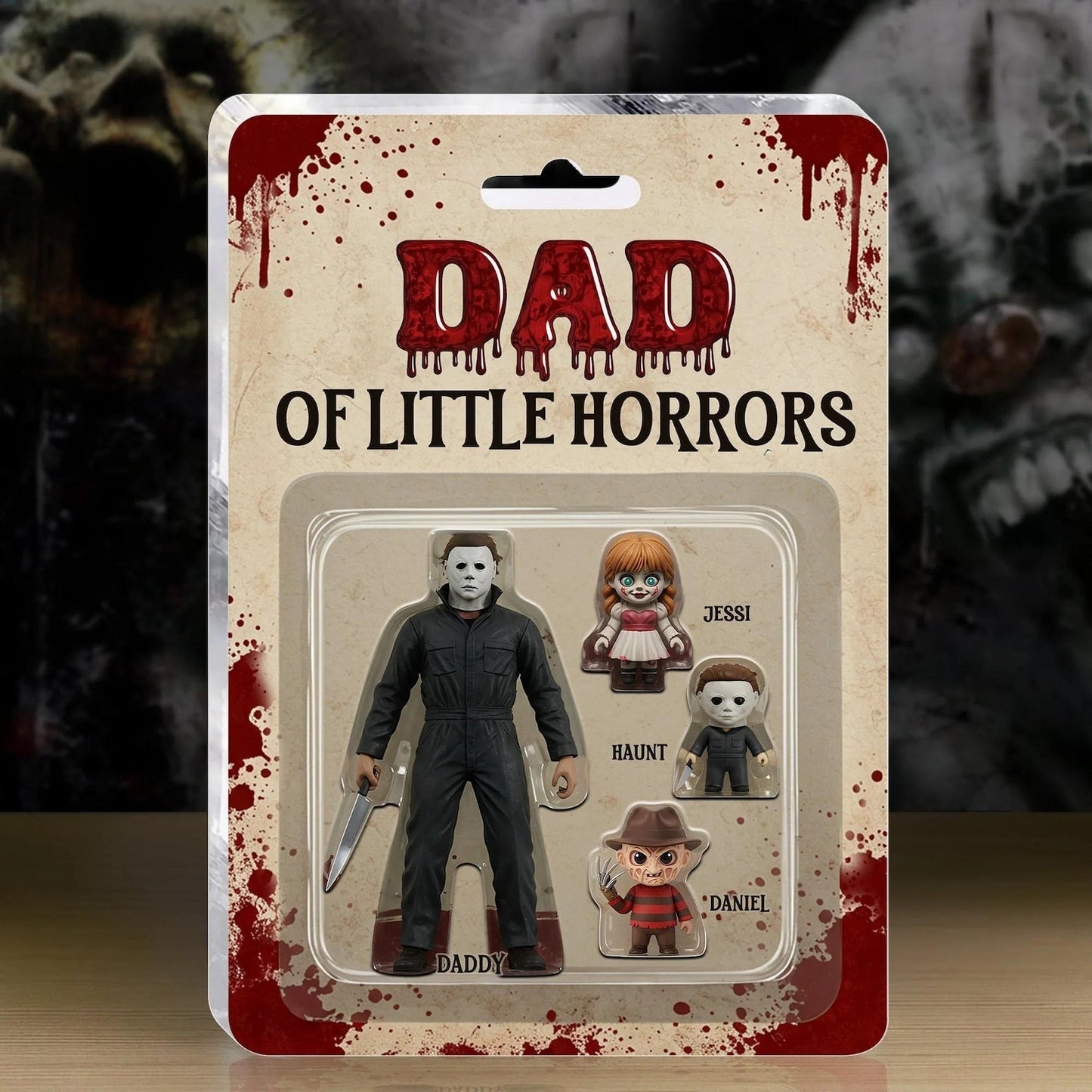 Personalized Father Day Acrylic Plaque, Michael Myers Figure Acrylic Block