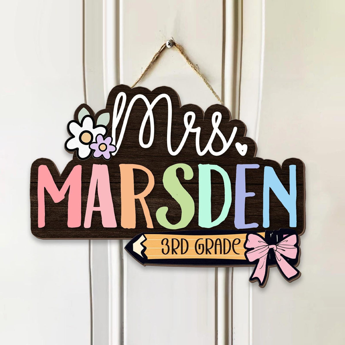 Custom Teacher Name Sign, Custom Teacher Door Sign, Teacher Appreciation Gift